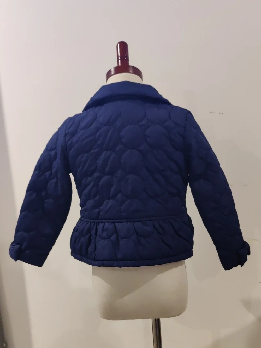 Gymboree Girls Quilted Navy Jacket Casual Snap Front Coat Lightweght Windbreaker